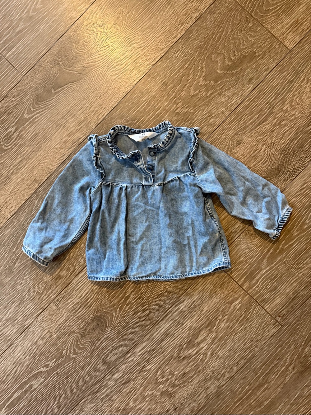 H&M Light Blue Denim toddler Top